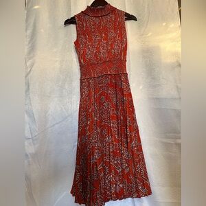 Nanette Lepore Red Paisley Maxi Dress
